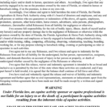 Free Florida Liability Release Form PDF 80KB 1 Page s