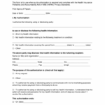 Free Free Medical Records Release Authorization Form Hipaa Mental