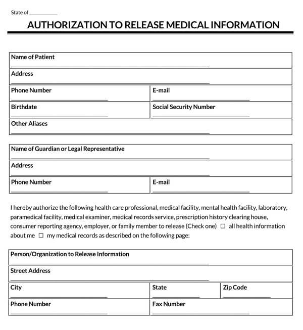 Free HIPAA Medical Records Release Forms U S PDF Word