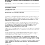 Free Liability Release Forms PDF Template Form Download