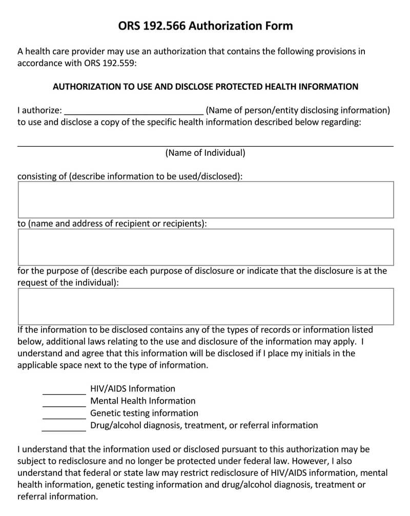 Free Medical Records Release Authorization Forms HIPAA