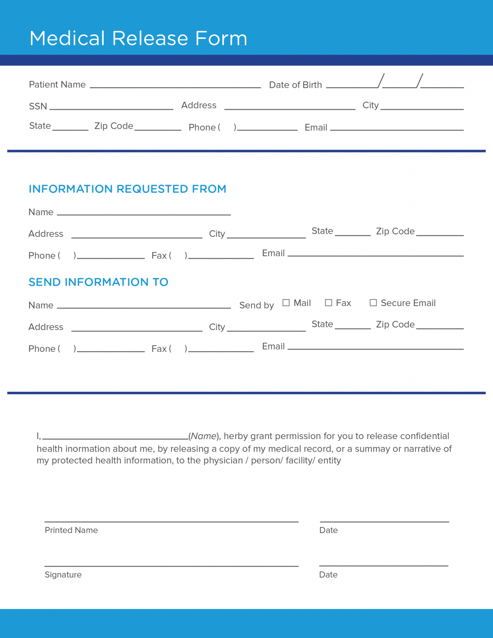 Free Medical Release Form Template CareCloud Continuum Free Medical