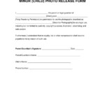 Free Minor Child Photo Release Form Word PDF EForms Free