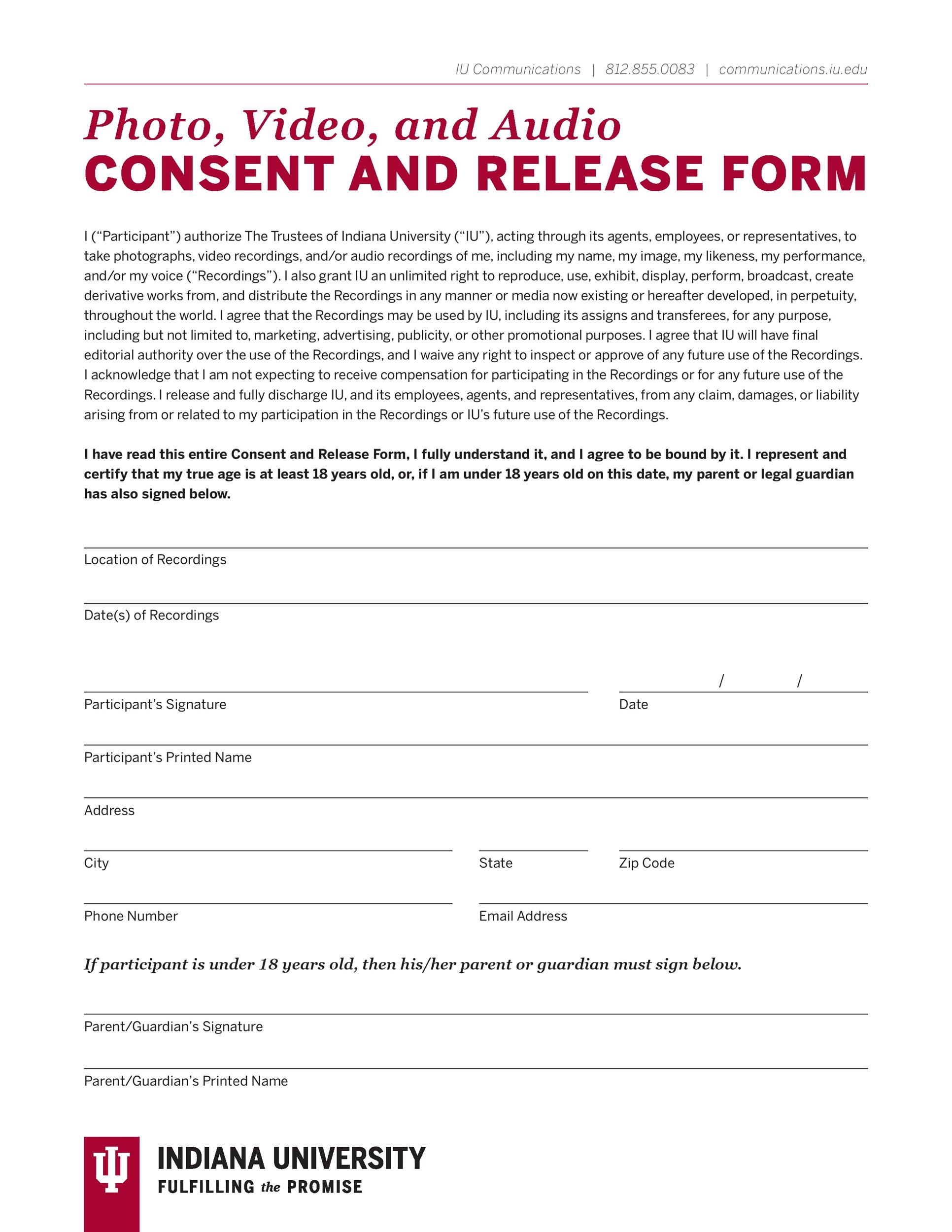 Free Release Form Photography Contract Template Electrogasw