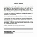 General Release Form Template Elegant General Release Form 7 Free