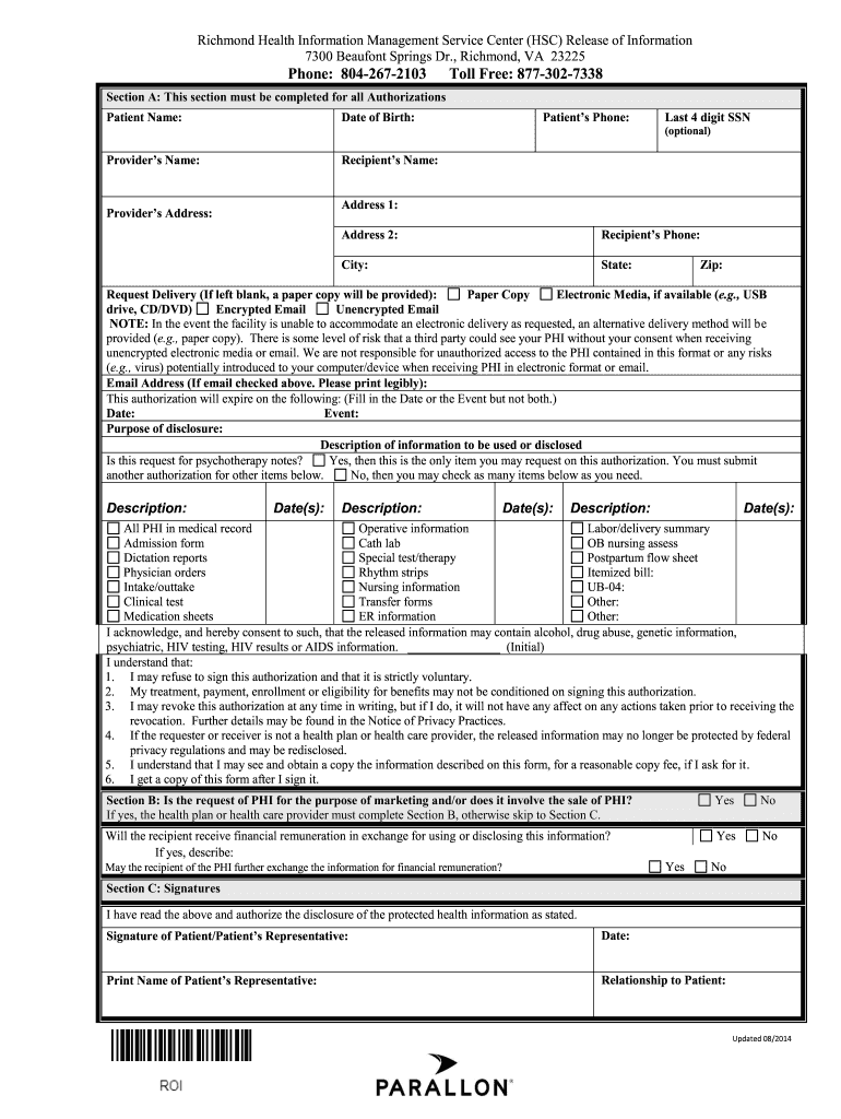 HCA Medical Records Release Form HCA Midwest Health Fill And Sign