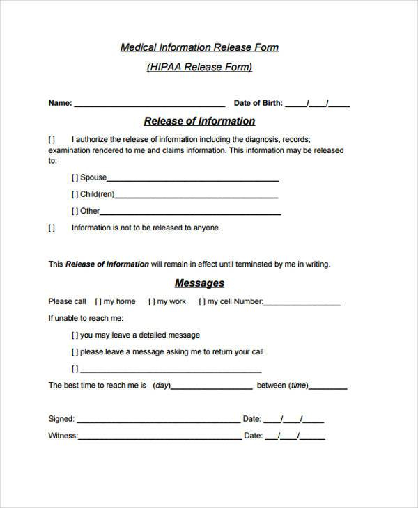 Hipaa Medical Release Form Pdf Valeriana11Colella