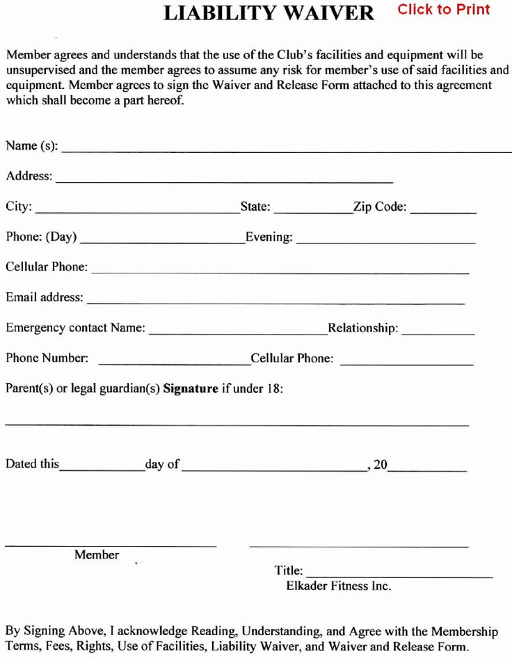 Humana Waiver Of Liability Form FREE 28 Sample Liability Forms In 