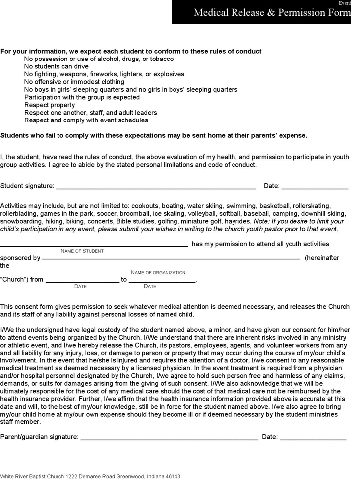 Indiana Youth Medical Release Form Download The Free Printable Basic 