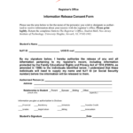 Information Release Consent Form