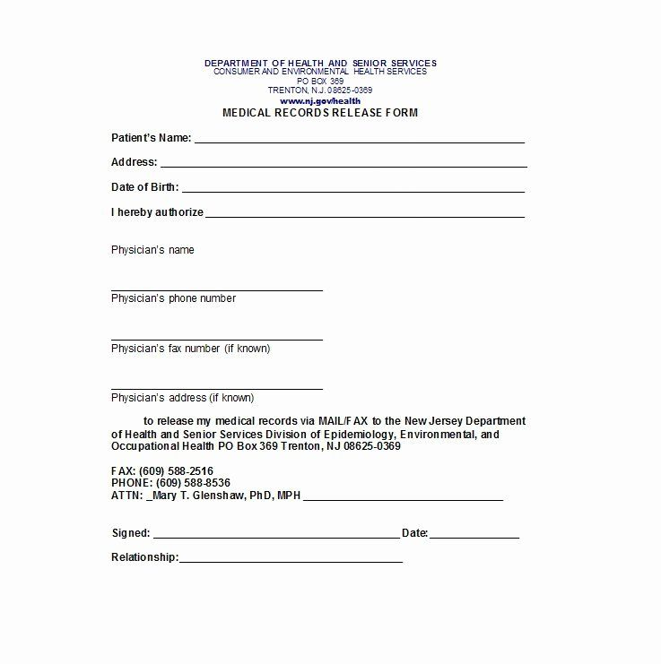 Information Release Form Template Elegant 30 Medical Release Form 