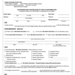 John Hopkins Medical Records Release Form ReleaseForm