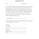 Liability Release Form Template Free Printable Documents