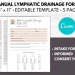 Manual Lymphatic Drainage Consent Form Editable MLD Massage Etsy Canada