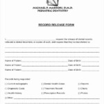 Medical Records Forms Template Best Of 8 Sample Dental Records Release