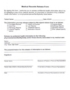 Medical Records Release Form How To Create A Medical Records Release