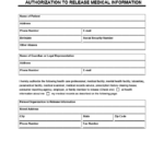 Medical Records Request Form Template Free