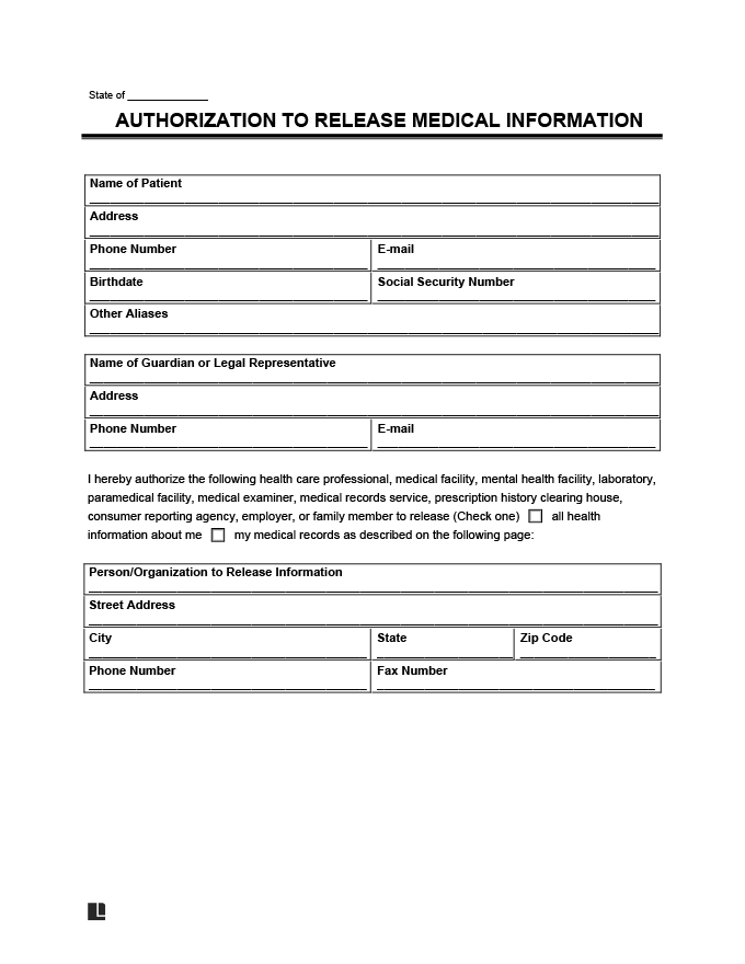 Medical Records Request Form Template Free