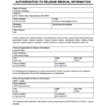 Medisinske Journaler Release Form Generic Request Template PDF Be