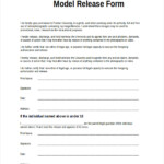 Model Release Form Template Business