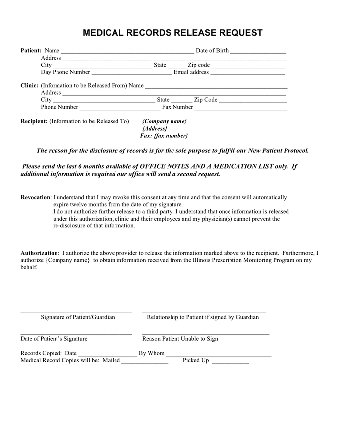 Montefiore Medical Records Release Form ReleaseForm