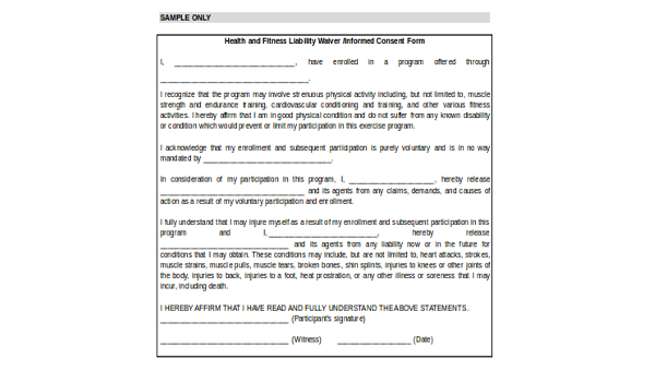 No Liability Agreement Template HQ Printable Documents