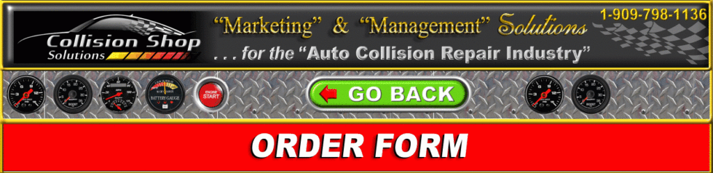 ORDER FORM Pre Delivery QC Inspection Auto Body Collision Repairers