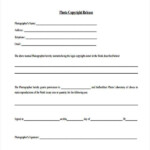 Printable Copyright Release Form For Logo Printable Forms Free Online