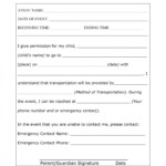 Printable Field Trip Permission Slip Template