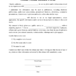 Printable Social Media Release Form Template Printable Templates