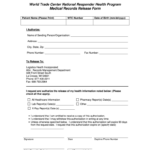 Printable Template Medical Records Release Form Printable Form