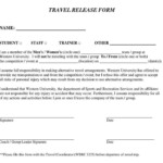 Printable Transportation Release Form Template Printable Templates