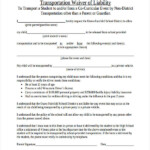 Printable Transportation Release Form Template Printable Templates