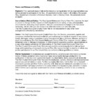 Release From Liability Form Template Free Printable Documents