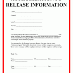 Release Of Information Forms Printable BLANK TEMPLATE