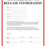 Release Of Information Forms Printable BLANK TEMPLATE