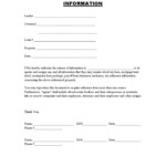 Release Of Information Forms Printable BLANK TEMPLATE Lettering