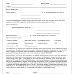 Sample Release Of Information Form Mental Health Fill Out Sign