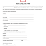 Soccer Medical Release Form In Word And Pdf Formats