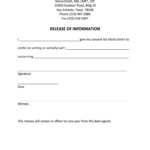 Therapist Release Of Information Template Fill Online Printable