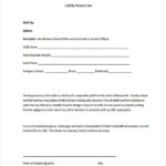 Transportation Waiver Form Template Transport Informations Lane