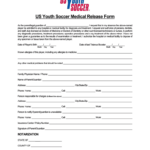 Us Youth Soccer Medical Release Form Fill Out Sign Online DocHub