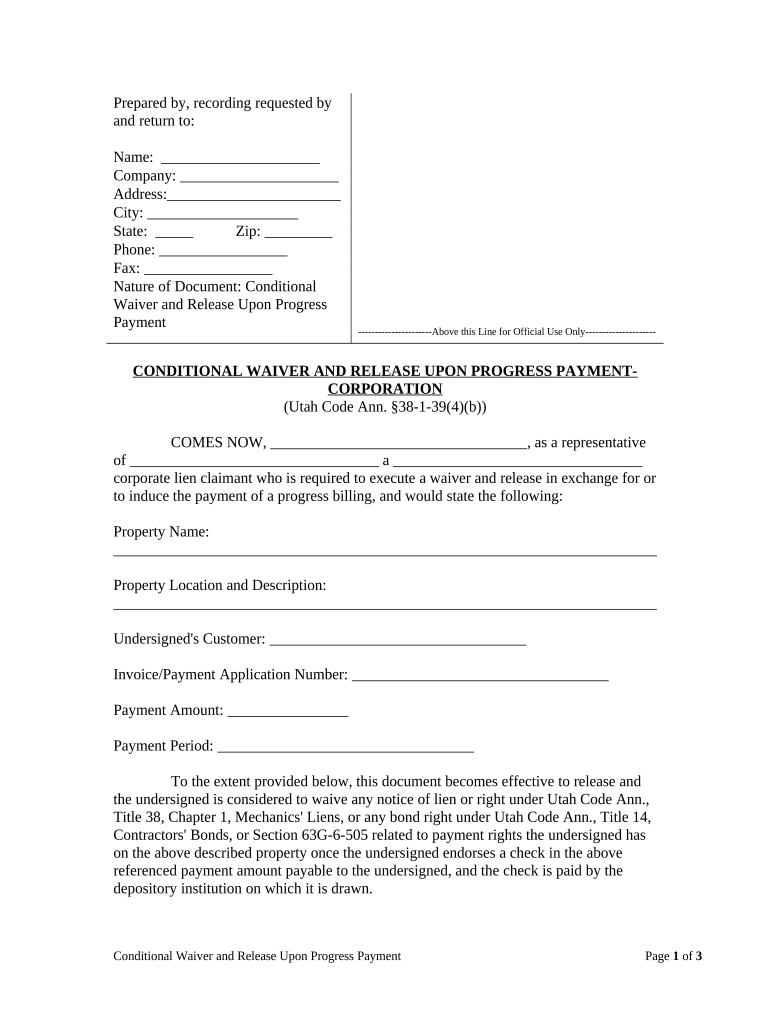 Utah Waiver Form Fill Out And Sign Printable PDF Template SignNow