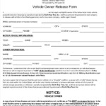 Vehicle Release Form VEHICLE UOI