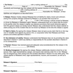 Vehicle Release Of Liability Form Printable Printable Forms Free Online